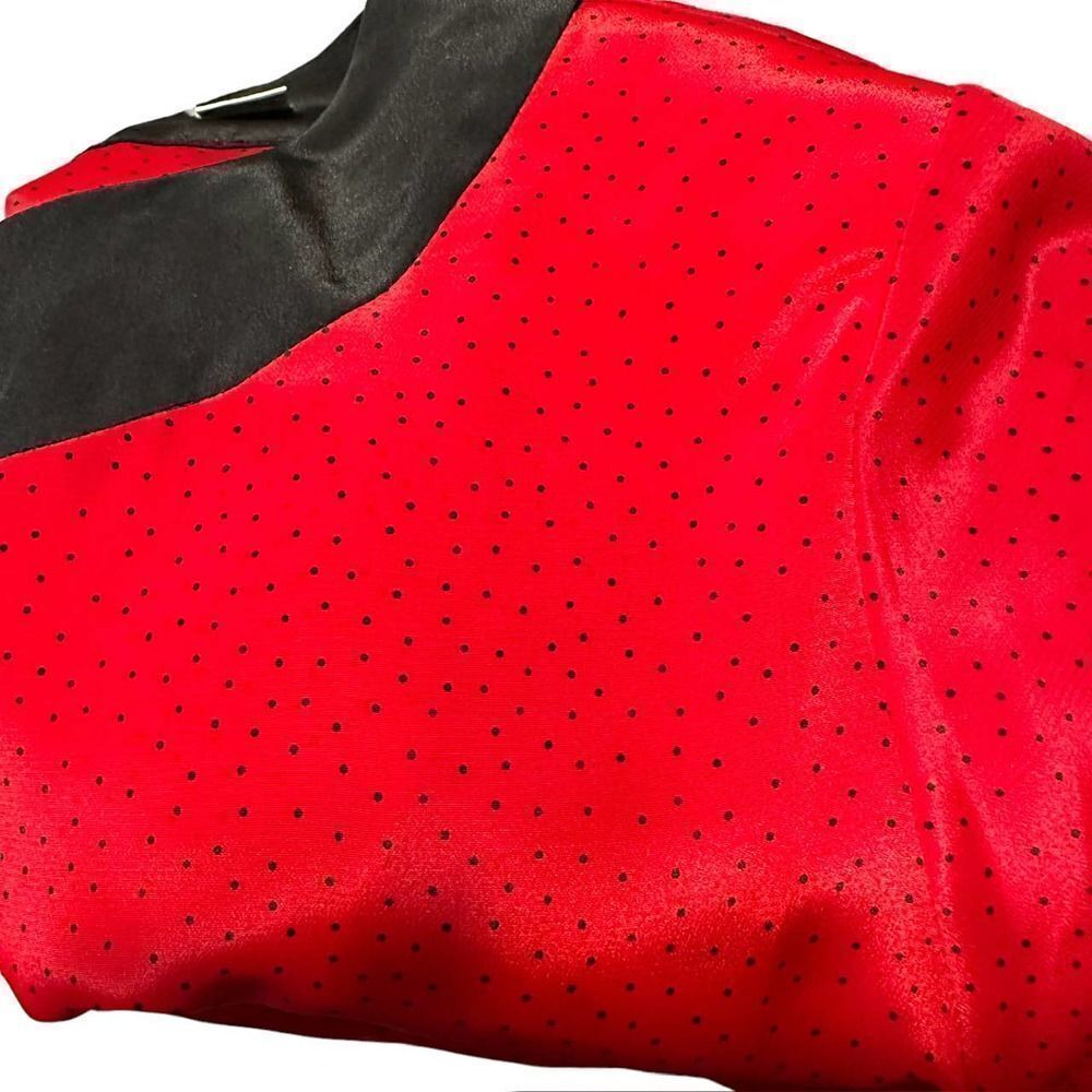 Vintage Andrea Gayle Two Piece Red & Black Dotted Skirt Set - Picture 14 of 16
